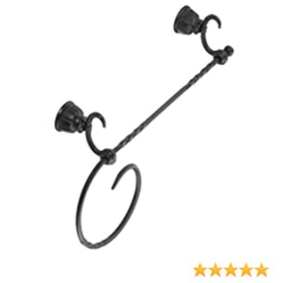 Showhouse Casa Towel Bar/Towel Ring Iron - Picture 1 of 5